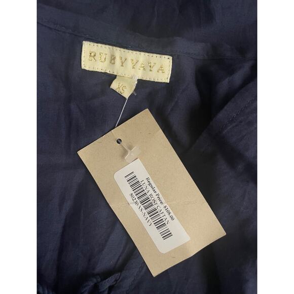 Anthropologie Ruby Yaya luna rose Blue beaded embroidered dress size XS - Picture 5 of 7